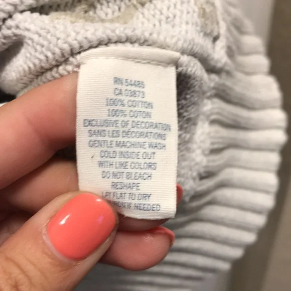 Men’s American Eagle Outfitters 100% cotton cream and grey 1/4 zip sweater - Picture 8 of 8